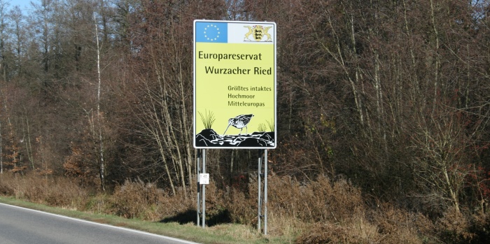 Beschilderung Europareservat Wurzacher Ried